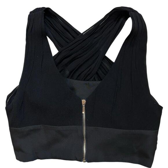 Marciano Guess Women's Chiffon Black Crop Top Size 6 - Picture 3 of 5